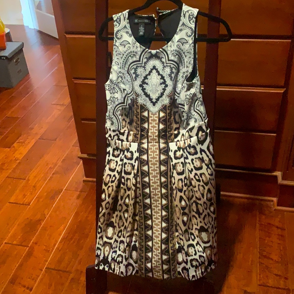 Inc dress M animal print